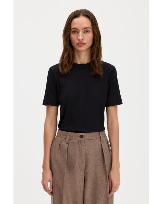 Filippa K Black Soft Rib Tee