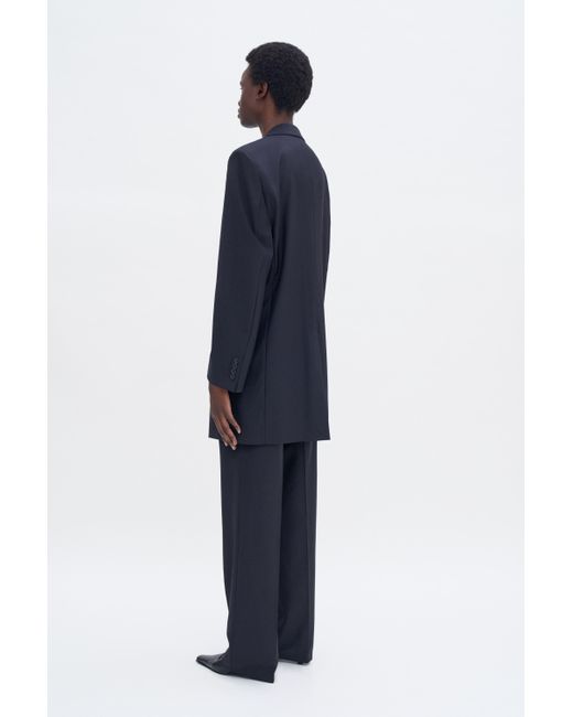 Filippa K Blue Wool Tuxedo Blazer Coat