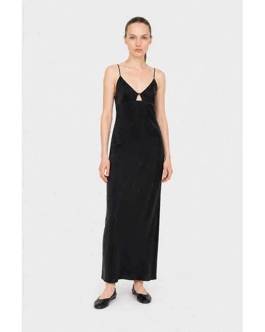 Filippa K Black Satin Slip Dress