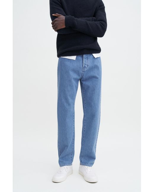 Filippa K Blue Tapered Cropped Jeans for men