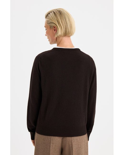 Filippa K Black Soft Wool Crewneck Sweater