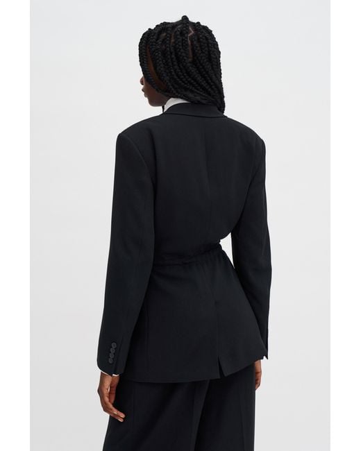 Filippa K Black Ashley Draped Blazer