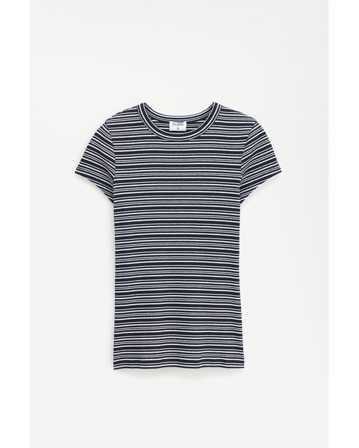 Filippa K Blue Striped Fine Rib Tee