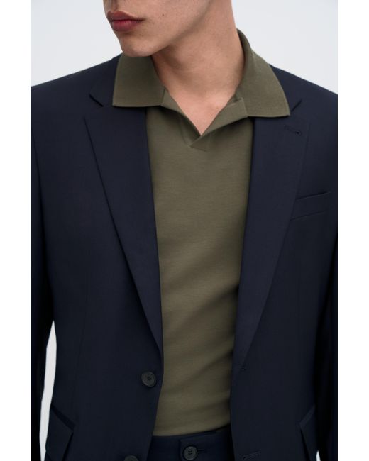Filippa K Green Stretch Cotton Polo T-Shirt for men