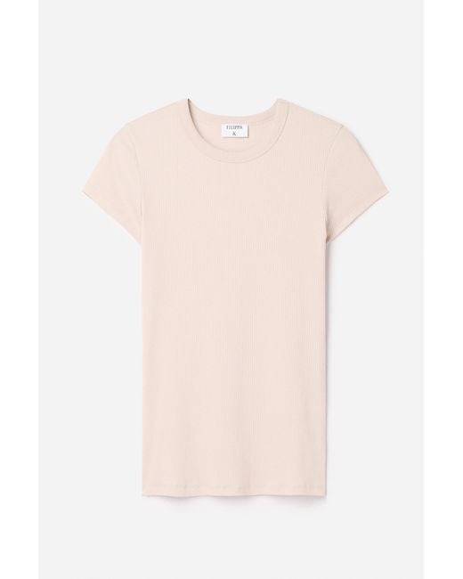 Filippa K Black Fine Rib Tee
