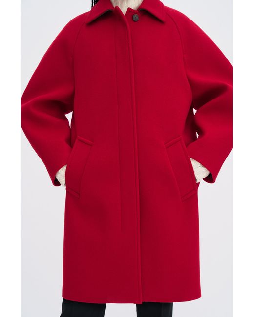 Filippa K Red Cocoon Coat