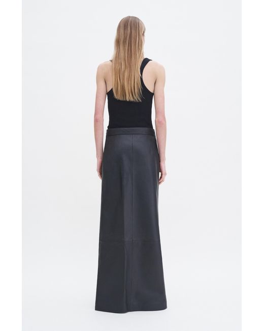 Filippa K Blue Leather Pencil Skirt