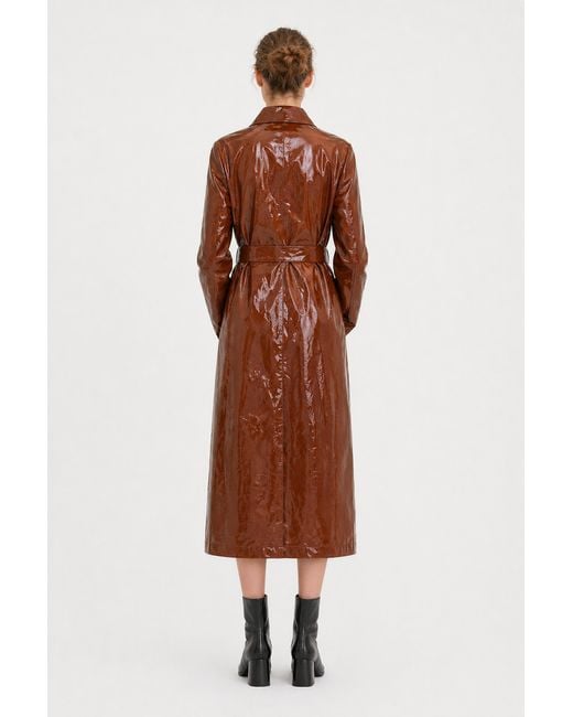 Filippa K Brown Long Car Coat
