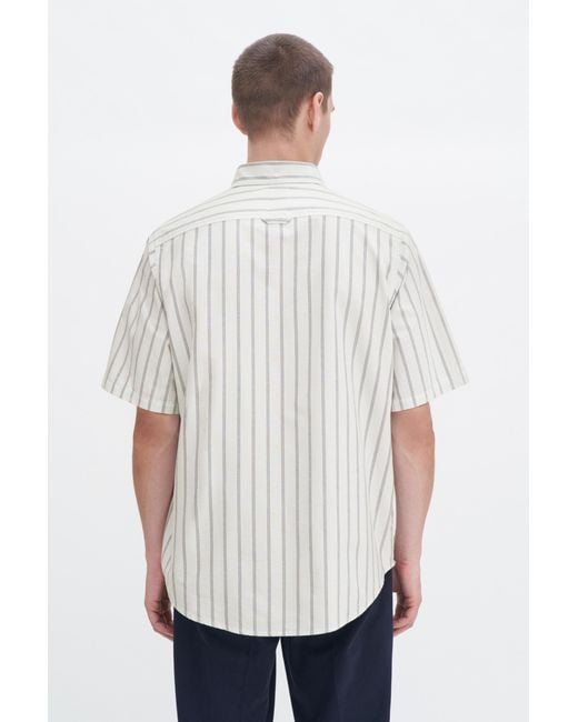 Filippa K Blue Striped Oxford Shirt for men