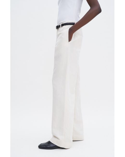 Filippa K White Relaxed Straight Cotton Linen