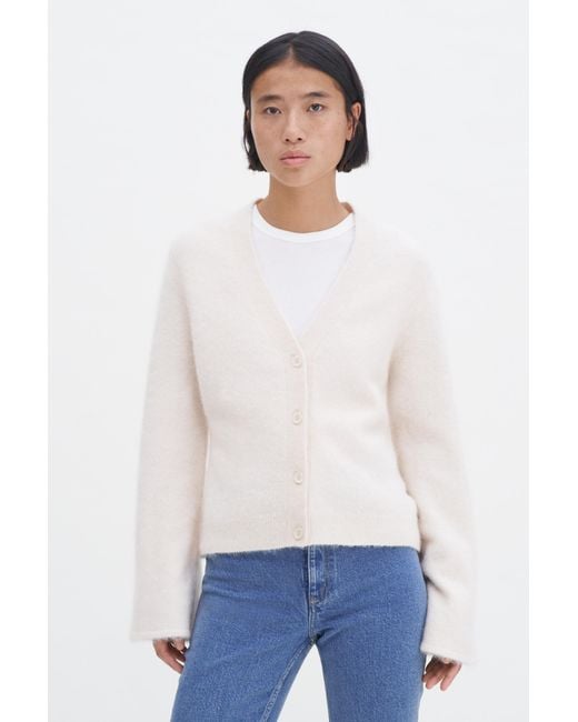Filippa K White Fluffy Cardigan