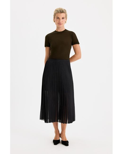 Filippa K Black Lyocell Cashmere Tee