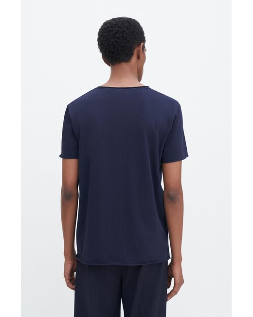 Filippa K Blue Roll Neck Tee for men