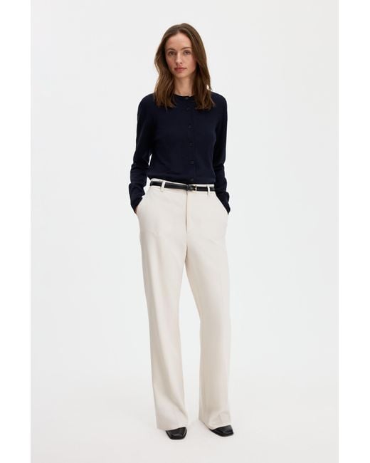 Filippa K Blue Merino Short Cardigan