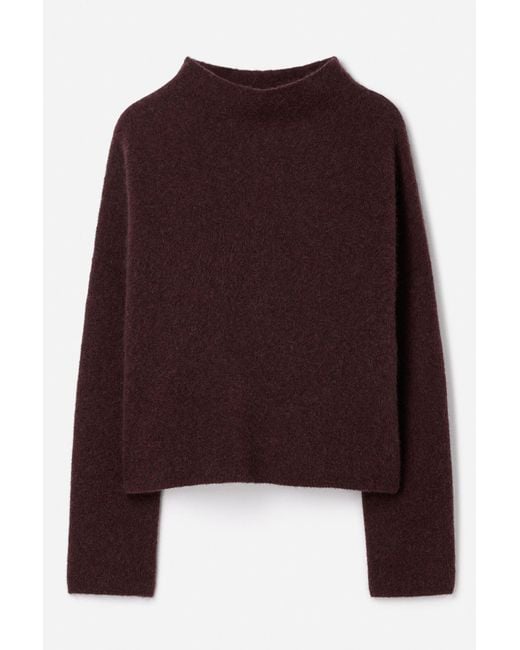 Filippa K Red Mika Yak Funnelneck Sweater