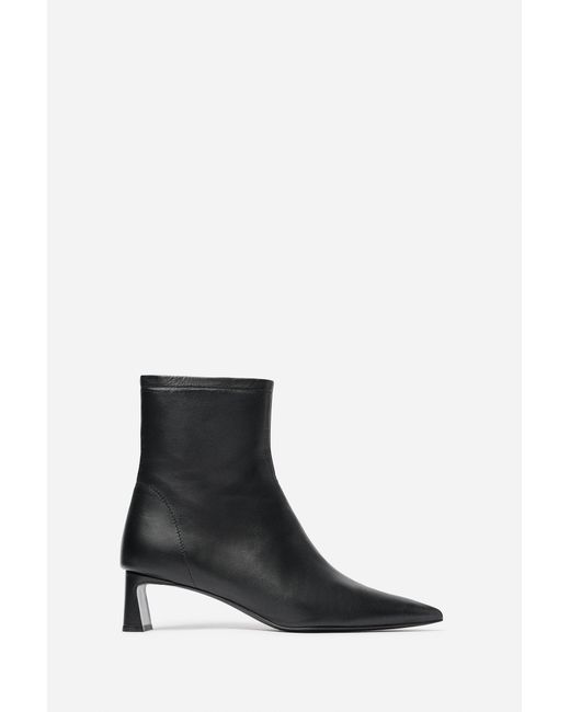 Filippa K White Kitten Heel Ankle Bootie