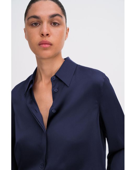 Filippa K Blue Silk Shirt