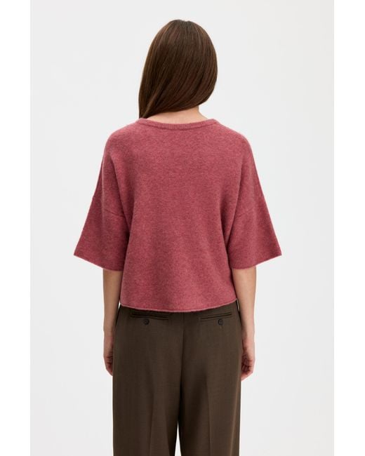 Filippa K Red Wool Yak Tee