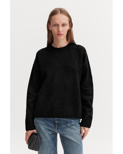 Filippa K Black Wool Cashmere Sweater