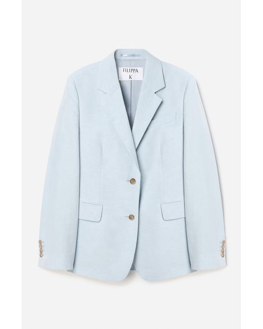 Filippa K Blue Delilah Linen Blazer