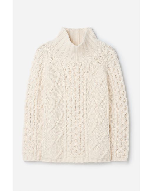 Filippa K Natural Wool Cable Knit Sweater