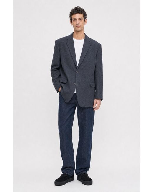 Filippa K Blue Oversized Brushed Wool Blazer for men