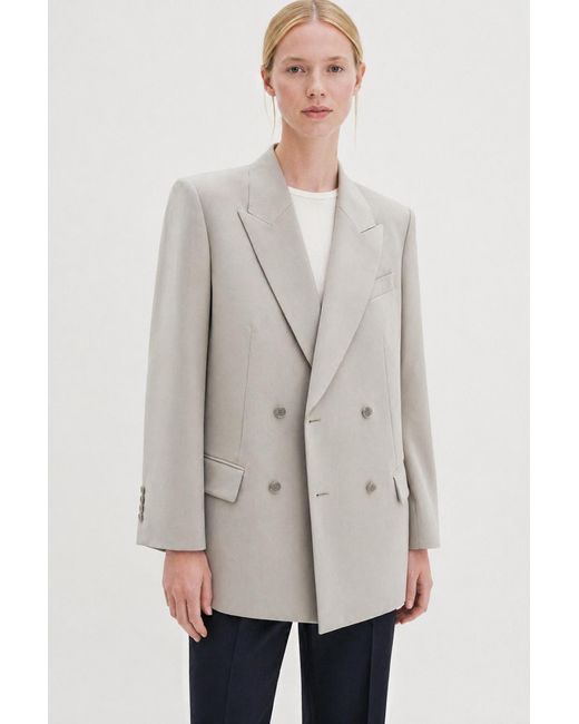 Filippa K Gray Double Breasted Blazer
