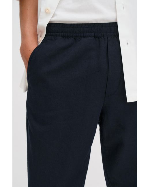 Filippa K Blue Theo Linen Trousers for men