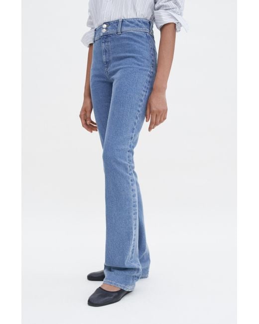 Filippa K Blue 90S Stacked Bootcut Jeans