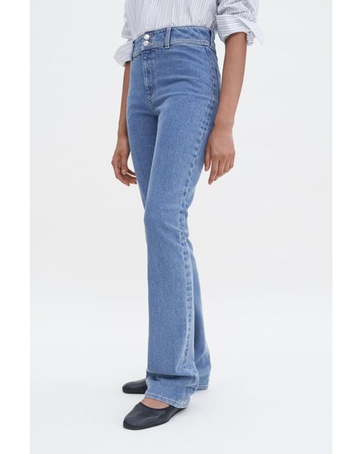 Filippa K Blue 90S Stacked Bootcut Jeans