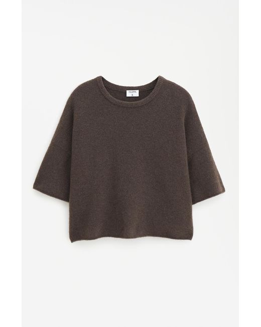 Filippa K Brown Wool Yak Tee