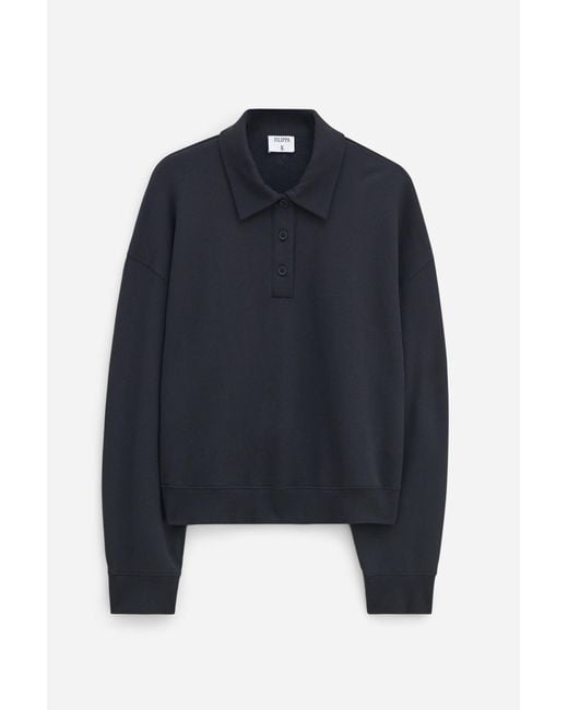 Filippa K Blue Polo Sweatshirt