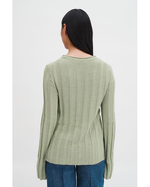 Filippa K Green Linen Rib Sweater