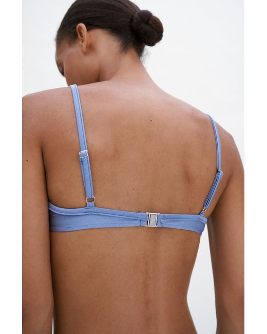 Filippa K Blue Underwire Bikini Top