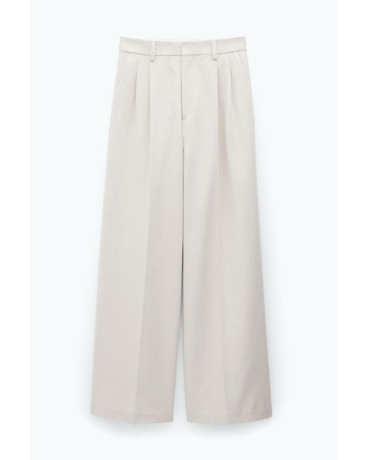 Filippa K White Darcey Cotton Linen Trousers