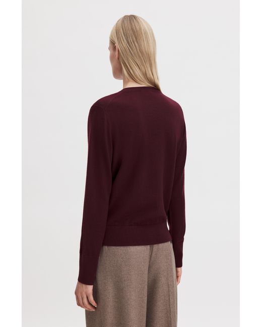 Filippa K Red Merino Short Cardigan