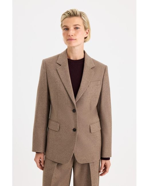 Filippa K Brown Delilah Flannel Blazer