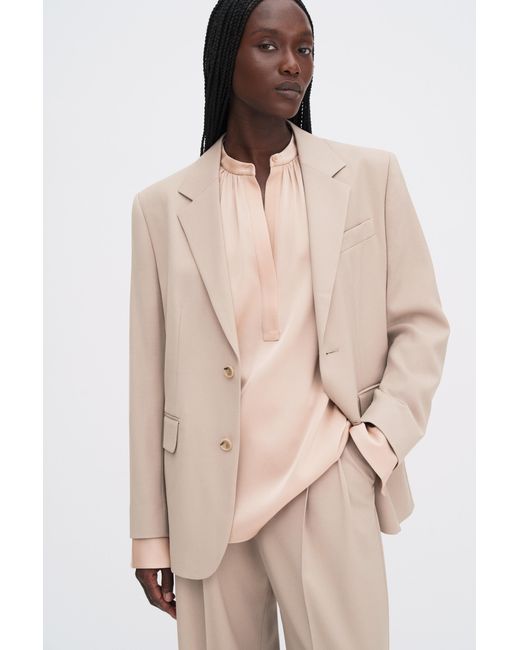 Filippa K Natural Gathered Raglan Blouse
