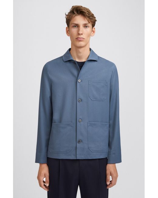 Filippa K Louis Gabardine Jacket in Blue for Men | Lyst