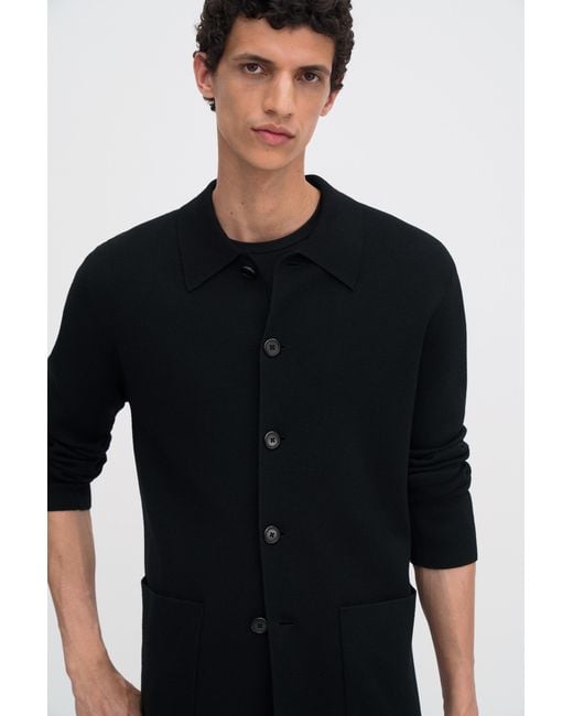 Filippa K Black Wool Milano Knit Blazer for men