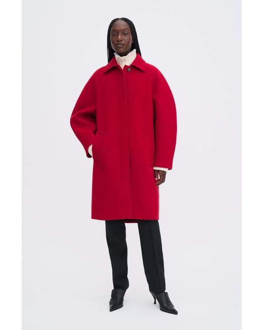 Filippa K Red Cocoon Coat