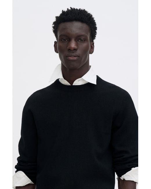 Filippa K Black Wool Milano Knit Sweater for men
