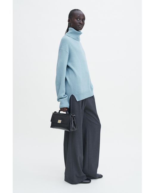 Filippa K Blue Relaxed Turtleneck Sweater