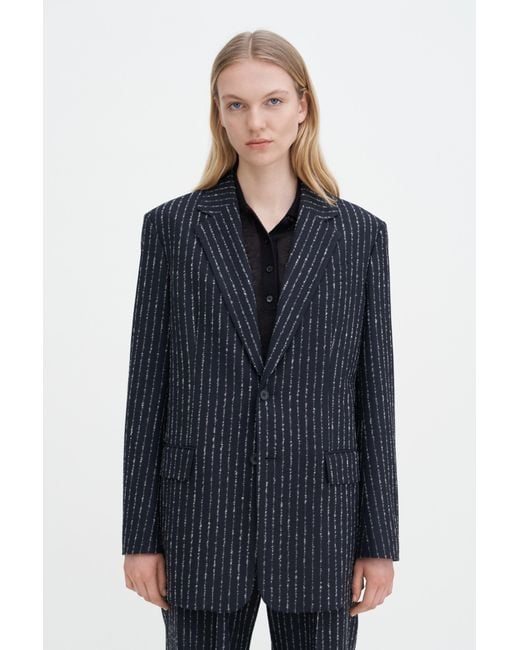 Filippa K Blue Davina Pinstripe Blazer
