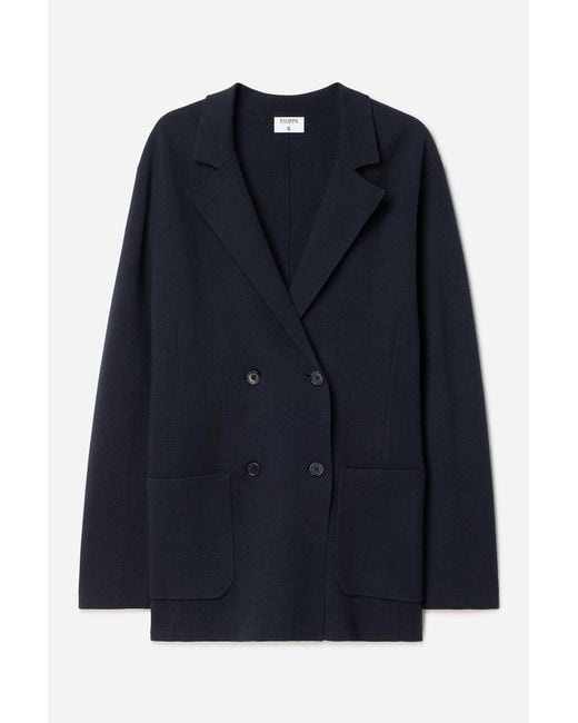 Filippa K Blue Milano Knit Blazer