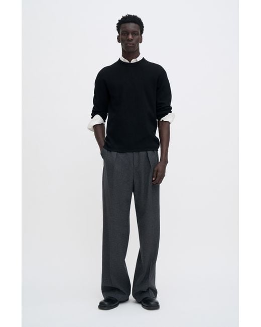 Filippa K Black Wool Milano Knit Sweater for men
