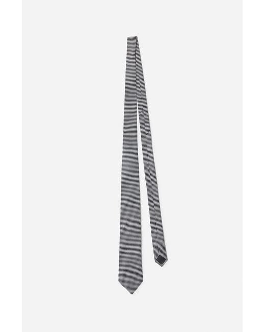 Filippa K Brown Microcheck Silk Tie for men