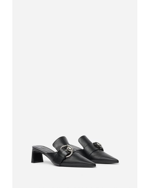 Filippa K White Buckle Kitten Mule