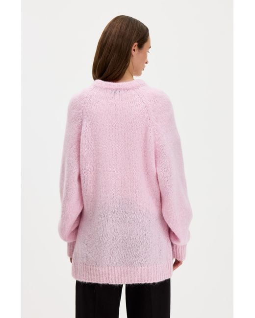 Filippa K Pink Hairy Alpaca Sweater