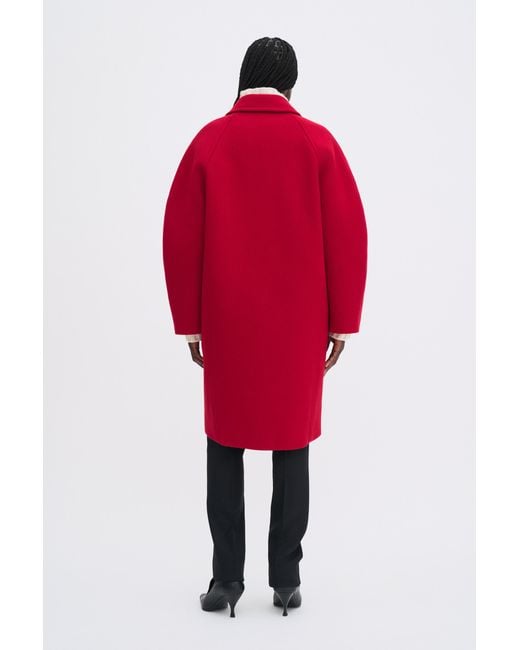 Filippa K Red Cocoon Coat